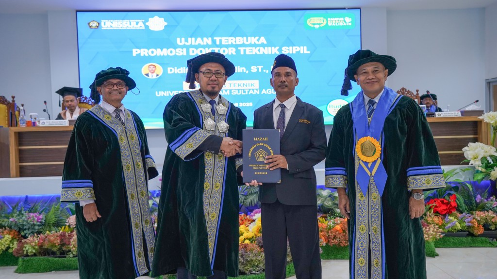 Lulus Cepat, Didin Raih Gelar Doktor Teknik di Unissula