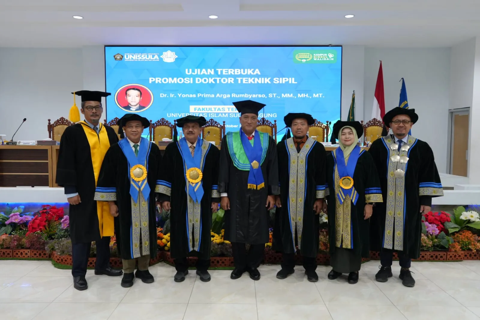 Graduating with a GPA of 3.81, Yonas Prima Arga Rumbyarso Becomes the 68th Individual to Earn a Doctorate in Civil Engineering from Unissula
