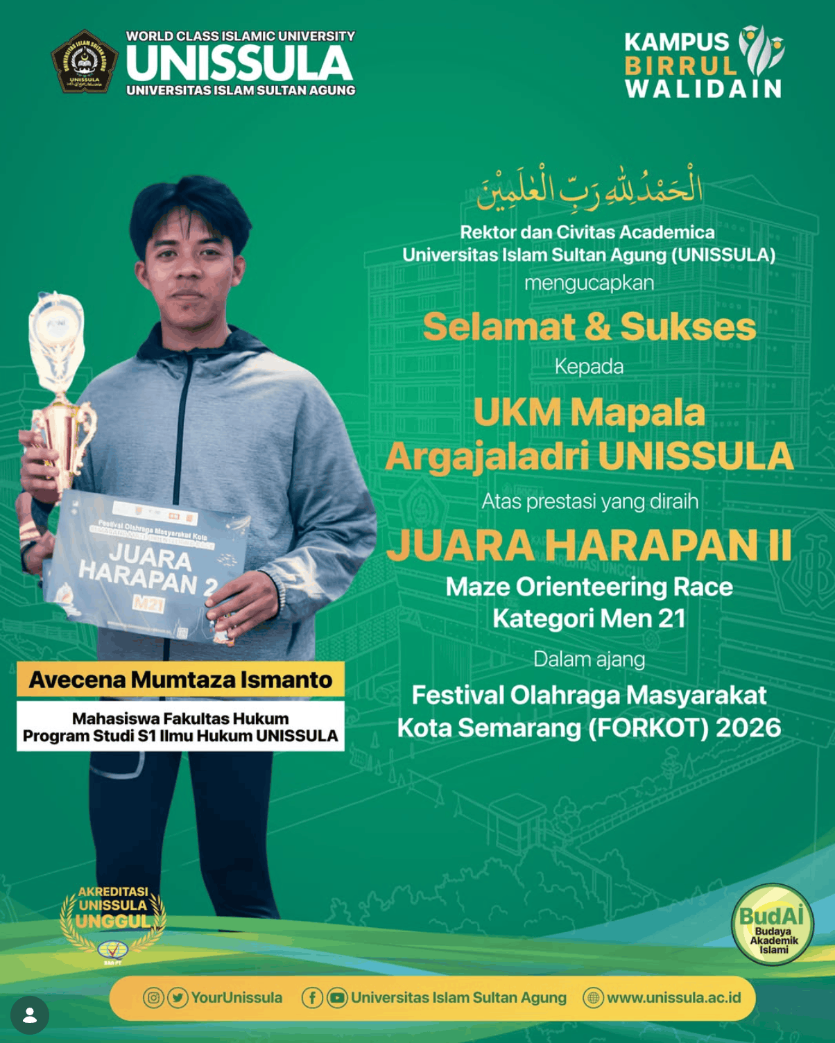 UNISSULA social media post